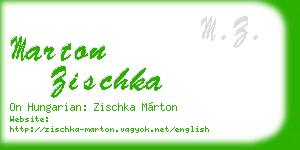 marton zischka business card